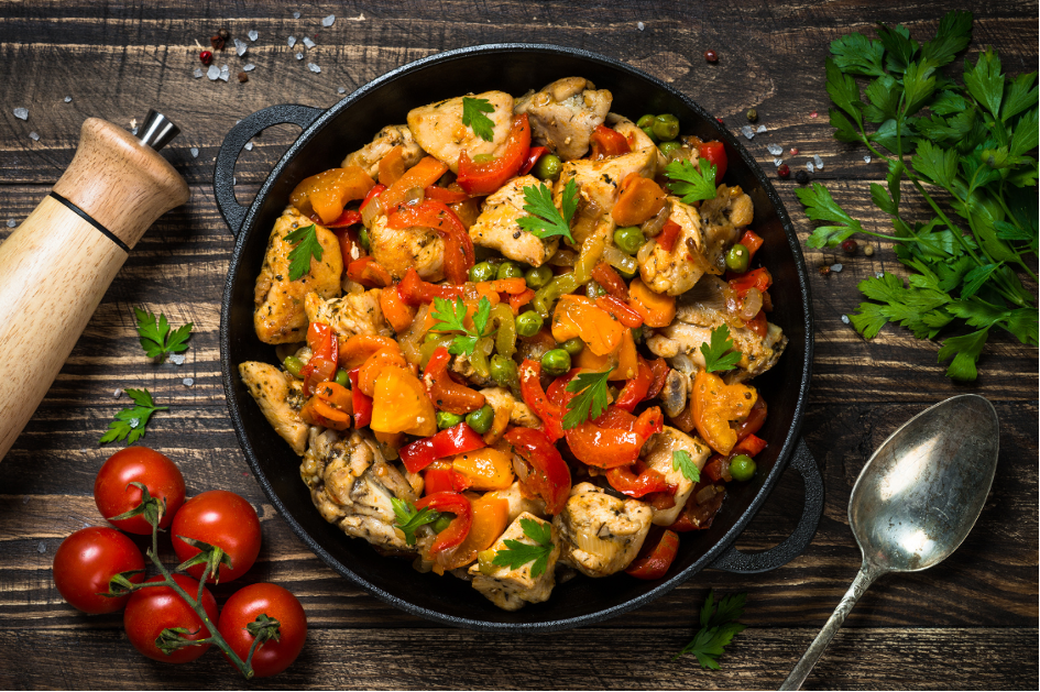 One pan de poulet au miel