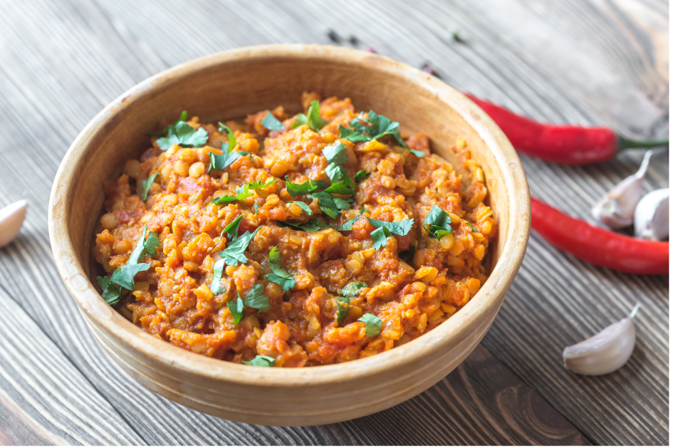 Curry de lentilles blondes au lait de coco