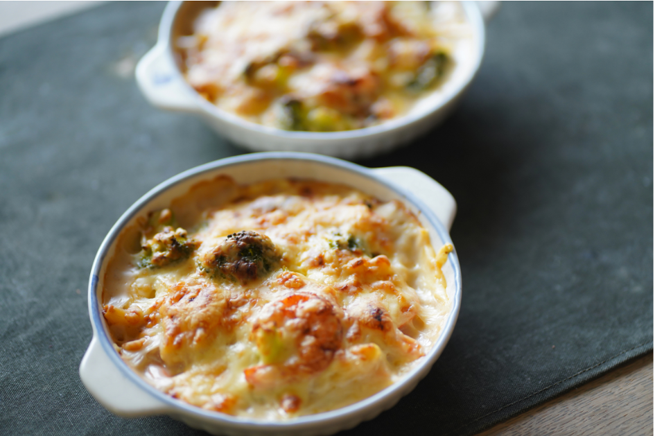 Gratin de pommes de terre au brocoli et chorizo