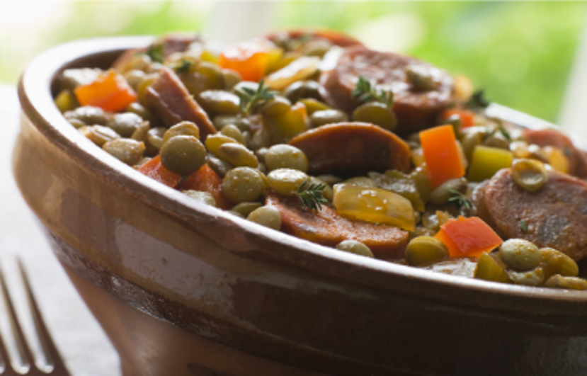 Lentilles vertes au chorizo