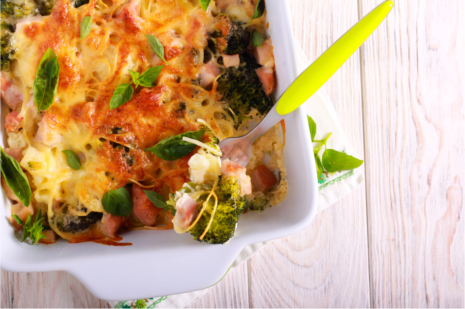 Gratin de chou-fleur et brocoli à la mimolette