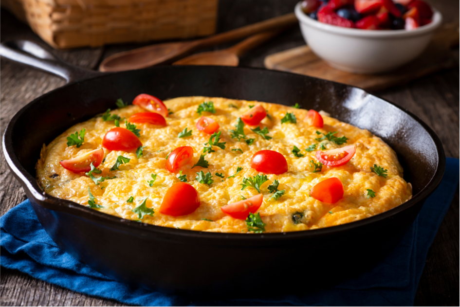Frittata aux poivrons et courgettes