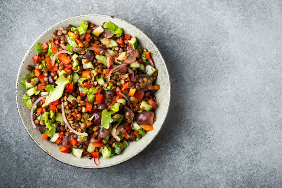Salade de lentilles à la grecque