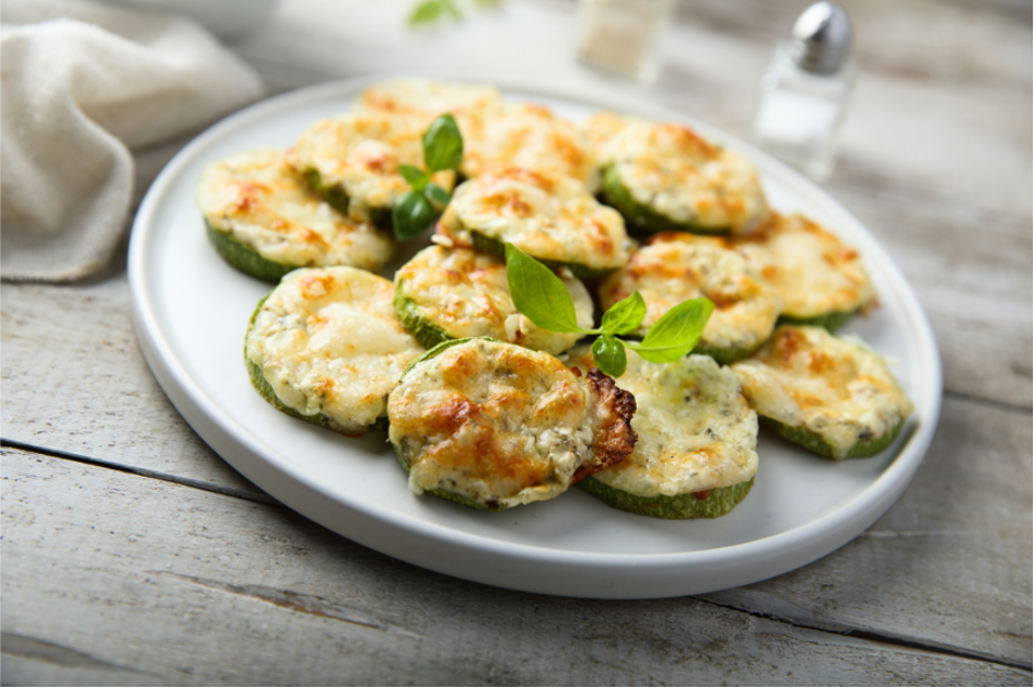 Scarpaccia de courgette au parmesan et à la menthe